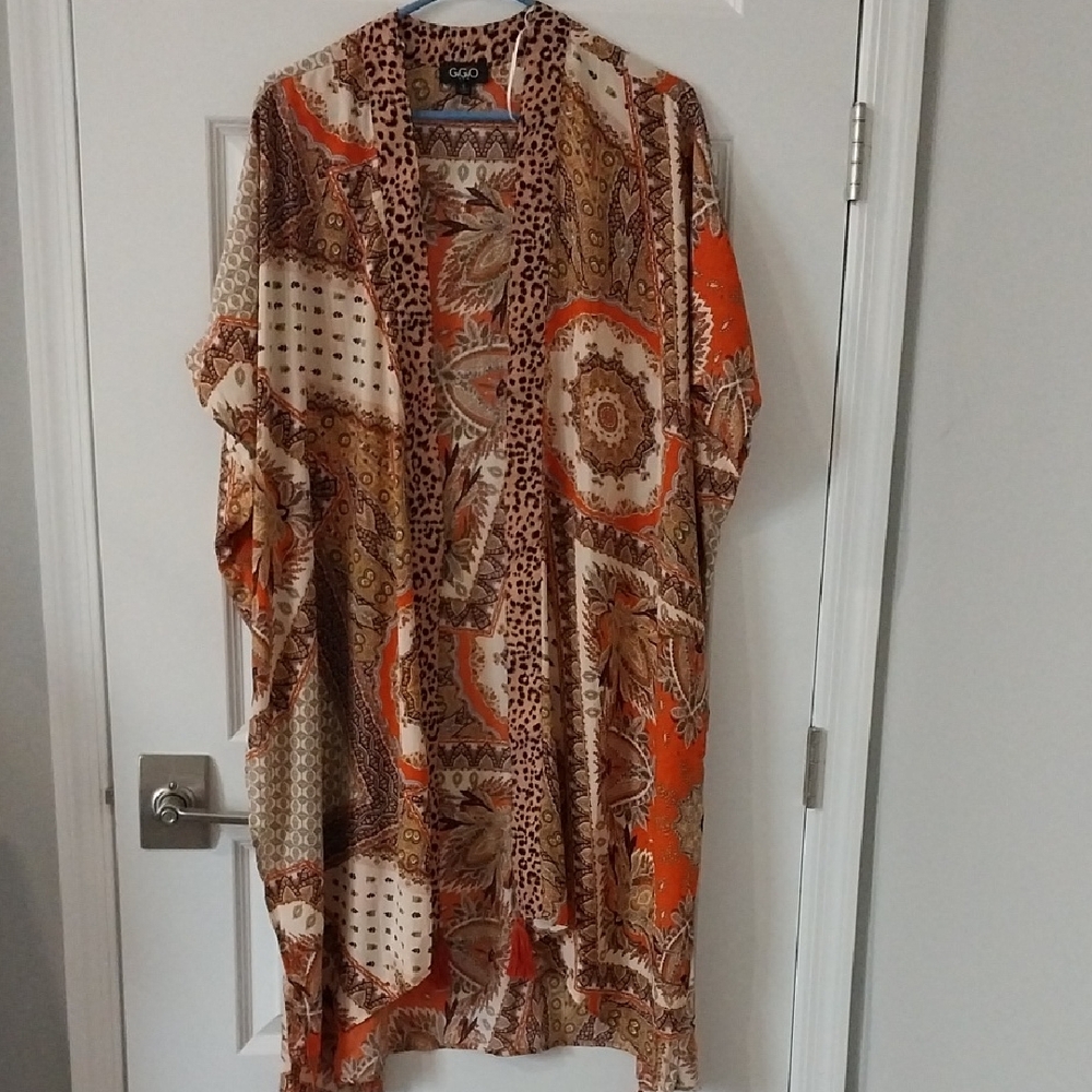 Gigio Women's Multicolor Paisley Kimono sz S